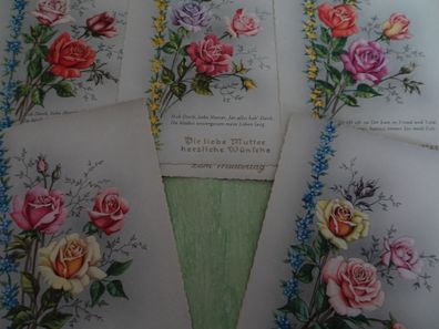 alte Postkarten AK Dir liebe Mutter Muttertag aufgelegter geprägter Schriftzug SV2742
