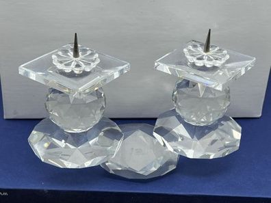 Swarovski Figur Kristall Kerzenständer 8 x 15,5 cm. Top Zustand