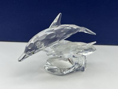 Swarovski Figur Kristall 153850 Die Delfine 13,5 cm. DEFEKT