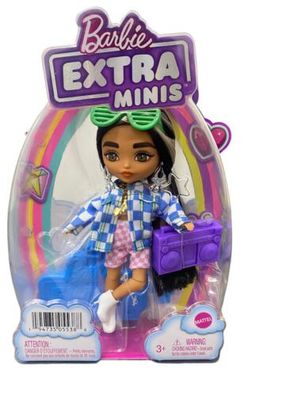 BARBIE Extra Mini Puppe Checker Jacket Zubehör Haarstyling Spielzeug für Kinder