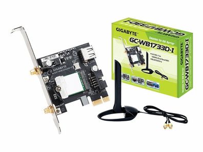 Gigabyte GC-WB1733D-I, 2.4GHz/5GHz WLAN Karte, Bluetooth 5.1 LE, PCIe x1