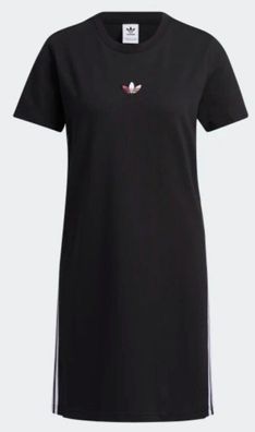 Neu Damen Mädchen original Adidas Kleid Kurzarmkleid XS S Schwarz Sommerkleid