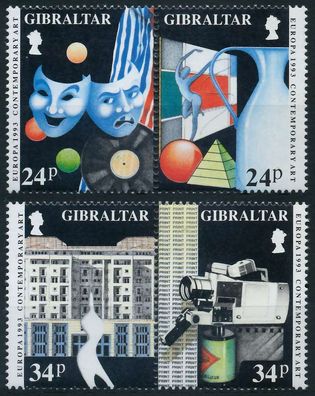 Gibraltar 1993 Nr 654-657 postfrisch WAAGR PAAR S20AA7A