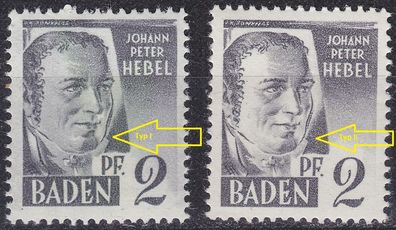 Germany Alliiert Franz. Zone [Baden] MiNr 0001 yv I, II ( * */ mnh ) [01]