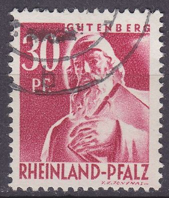 Germany Alliiert Franz. Zone [RheinlPfalz] MiNr 0009 y ( O/ used )