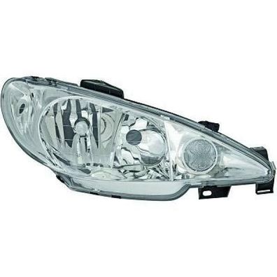 Scheinwerfer rechts passend für Peugeot 206 Baujahr 1998-2005 klarglas Optik h7/