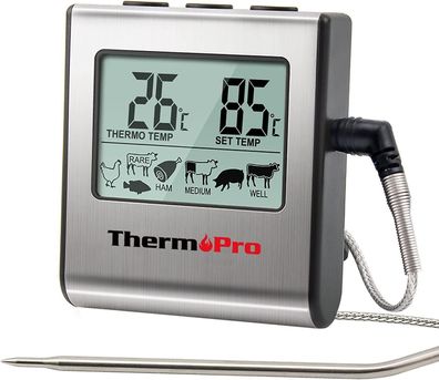 ThermoPro TP16 Digitales Bratenthermometer Ofenthermometer Fleischthermometer