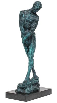 Bronzeskulptur Akt Jüngling Bronze Skulptur Figur Adam nach Rodin Replika
