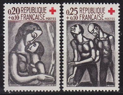 Frankreich FRANCE [1961] MiNr 1376-77 ( * */ mnh ) Rotes Kreuz