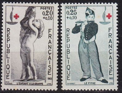 Frankreich FRANCE [1963] MiNr 1454-55 ( * */ mnh ) Rotes Kreuz
