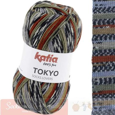 100g "Tokyo Socks"-klare Intensive Farben bilden ein lebendiges Muster