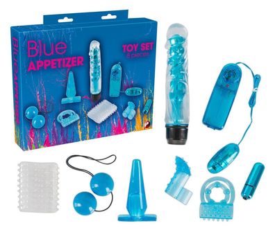 Love Toy Set 8-teilig Blau Blue Appetizer Paar-Set Vibrator Liebeskugeln Sleeve