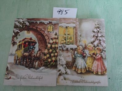 2x Postkarten August Gunkel West Germany 4178 matt pastell signiert ES Weihnachten