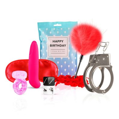 7 teilige, erotische Überraschung "Happy Birthday" Sex - Spielzeug Geschenk