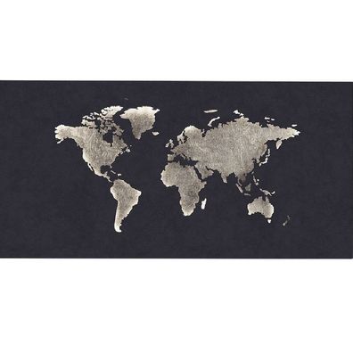 Wofi LED Wandleuchte Weltkarte "LINDA" grau 1700lm 50x30x5cm 4556.01.50.9600