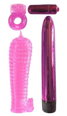 Paar Toy Set Pink Vibro Bullet Penishülle Vibrator Penisring - Sexspielzeuge