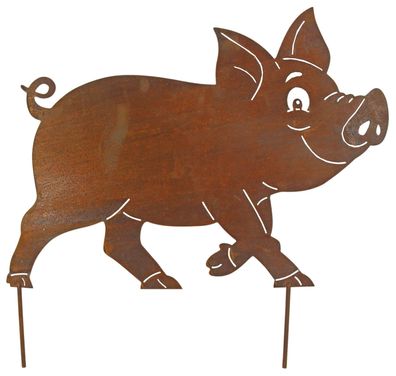 Lustiger Beetstecker Schwein ca. 50 cm