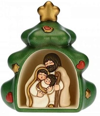 Thun Weihnachtsbaum mit Mini-Krippe aus Keramik Capanna/ Hütte/ Hut: 15 x 15 x 23 ...