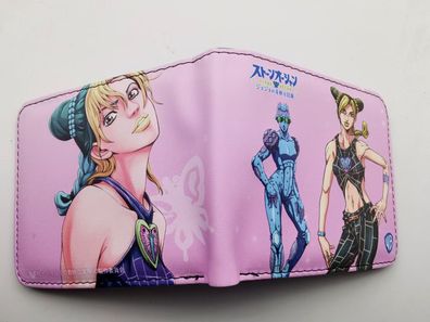 Anime JoJo's Bizarre Adventure PU Brieftasche Jungen Mädchen Bifold Geldbörsen