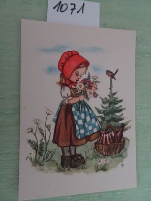 alte Postkarte echte VHG AK Märchen signiert HS ? Rotkäppchen