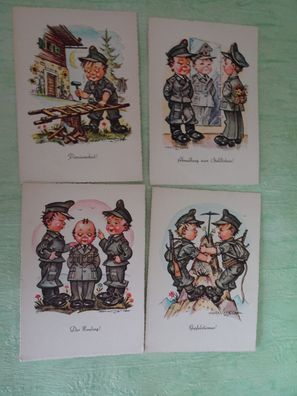 alte Postkarte Korsch West Germany Hanitzsch Stelldichein Pionierarbeit Soldat ....