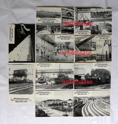 10 DDR Ansichtskarten 125 Jahre Karl Marx Stadt Hauptbahnhof Eisenbahn Chemnitz