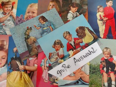 alte Postkarten AK Arthur Krüger Color West Germany KinderFotos Kinder & Tiere