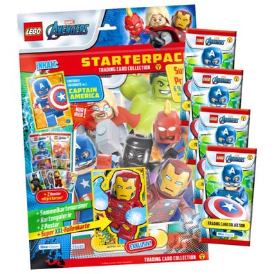Lego Avengers Karten Trading Cards Serie 1 - Marvel Sammelkarten (2023) - 1 Starte...