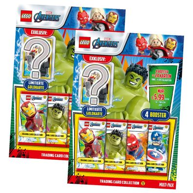 Lego Avengers Karten Trading Cards Serie 1 - Marvel Sammelkarten (2023) - 2 Multipack