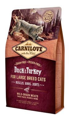 Carnilove ?Ente und Pute - 2 kg ? Katzentrockenfutter