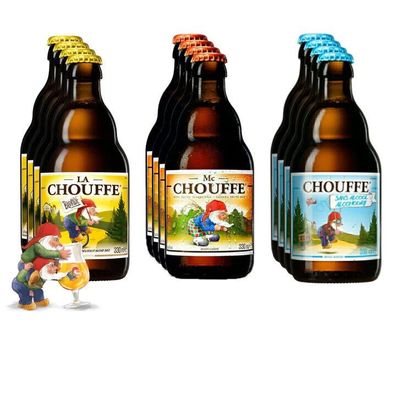 La Chouffe Mix Je 3 x La Chouffe Blonde - Mc Chouffe - Chouffe Sans Alcohol 0,3