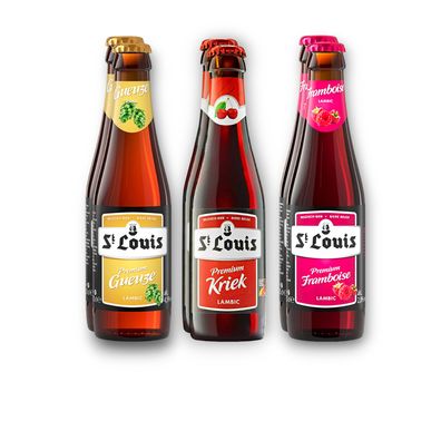 St. Louis Bier Mix - Je 2 x Kriek, Framboise & Gueuze - Fruchtbier Belgien