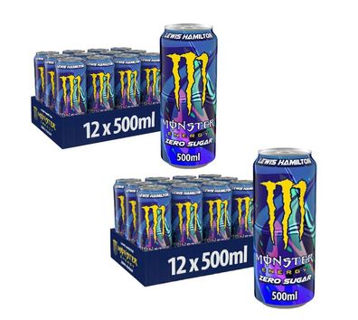 Neu! 24 x Monster Energy Lewis Hamilton Zero -ohne Zucker und ohne Kalorien