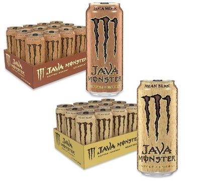 Monster Energy Java Mix - 12 x Loca Moca & 12 x Mean Bean Coffee + Energy 443ml