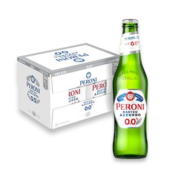 24 x Peroni Nastro Azzuro 0,00% Vol - Italiens beliebtes Lager Bier