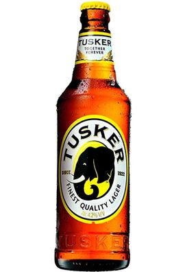 12 Flaschen Tusker Bier 0,5l - Das Lager aus Kenia in Afrika mit 4,2%Alc.