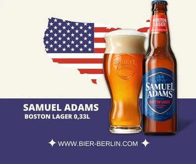 12x Samuel Adams Boston Lager 0,33l - Das Flaggschiff der Samuel Adams Brauerei mit