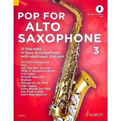Pop for Alto Saxophone Band 3 - Noten für 1-2 Alt-Saxophone ( + Online Audio)