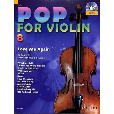 Pop for Violin Band 8 - 12 tolle Songs - Noten für 1-2 Violinen ( + CD) 9719