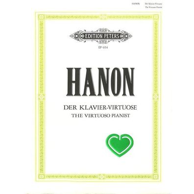 Hanon Charles Louis - Der Klavier-Virtuose - Klavier Noten + Herzklammer 4354
