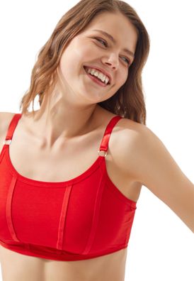 Baumwoll-Crop-Top-Bralette für Damen mit verstellbaren Trägern