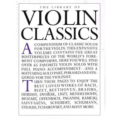 The Library of Violin Classics - Noten für Violine und Klavier