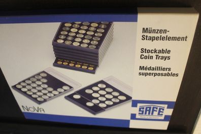 Münzen-Stapelelement; Münzbox; SAFE-NOVA-Münzenbox für 80 x 17 mm