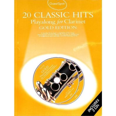 20 Classic Hits Playalong for Clarinet Gold Edition - Noten für Klarinette (+ CD