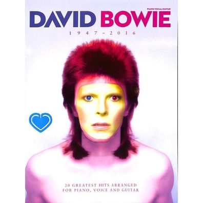 David Bowie 1947-2016 - Songbook (Noten für Klavier, Gesang und Gitarre) + Herz