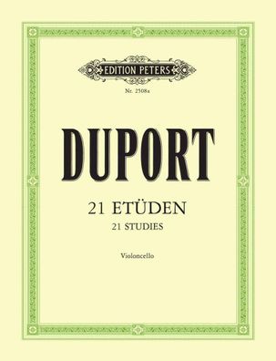 Duport, J. L. - 21 Etüden - Noten für Violoncello 2508a