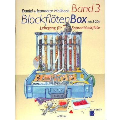 Blockflötenbox Band 3 - Lehrgang für Sopranblockflöte ( + 3 CD's) 256