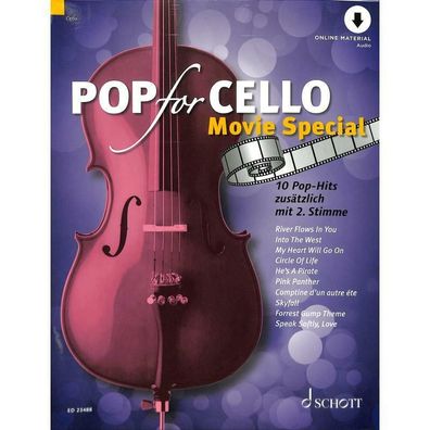 Pop for Cello - Movie Special - Noten für 1-2 Violoncelli ( + Online Audio) 23488