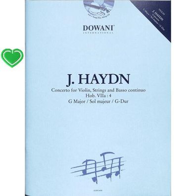 Haydn, F. J. - Konzert G-Dur Hob. VIIa:4 - Noten für Violine und Klavier + Herz