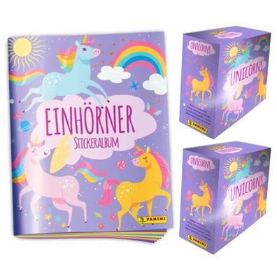 Panini Unicorns Sticker - Einhörner Hybrid Serie (2023) - 1 Album + 2 Display ...